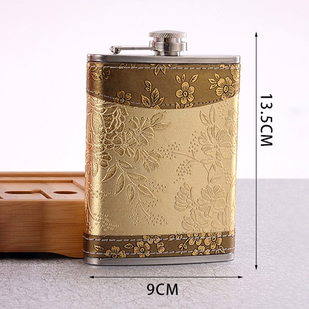 8oz portátil licor uísque garrafa de bolso de metal hip balão confiável álcool funil copo caixa de presente conjunto drinkware garrafa