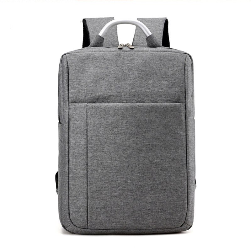 Mochila cuadrada sencilla para hombre, bolsa de tela Oxford para ordenador portátil de negocios, resistente al agua, de ocio, de , nueva: gray