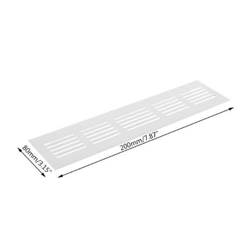 Aluminium Rechthoekige Geperforeerde Plaat Air Vent Grille Ventilatie Cover Closet Schoen Garderobe Mesh Gat Home Decor Cover