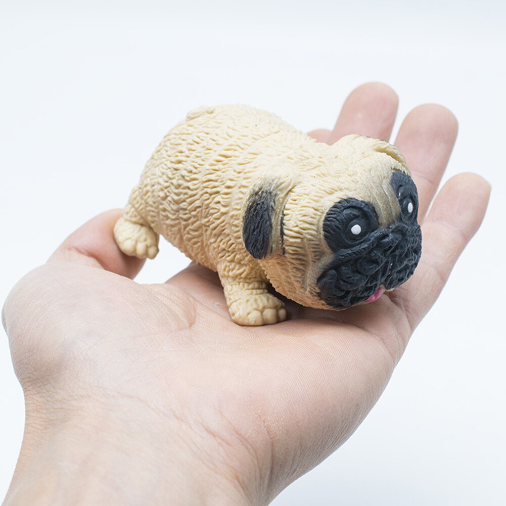 Decompressie Speelgoed Creatieve Lala Pug Decompressie Speelgoed Knijpen Muziek Zand Elastische Stretch Vervorming Klopte Hond Vent Speelgoed
