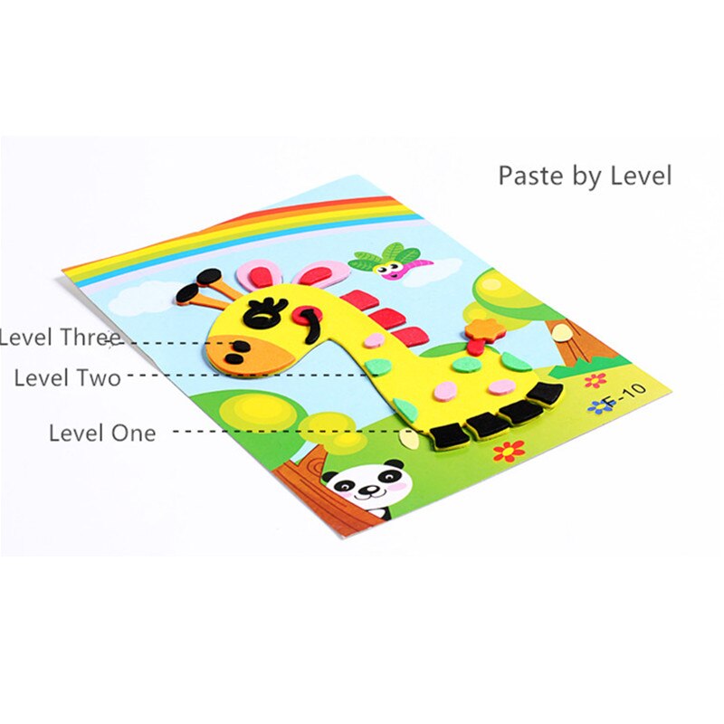 DIY Cartoon Animal 3D EVA Foam Sticker 20 designs Puzzle Series Early Learning Education Toys for Children