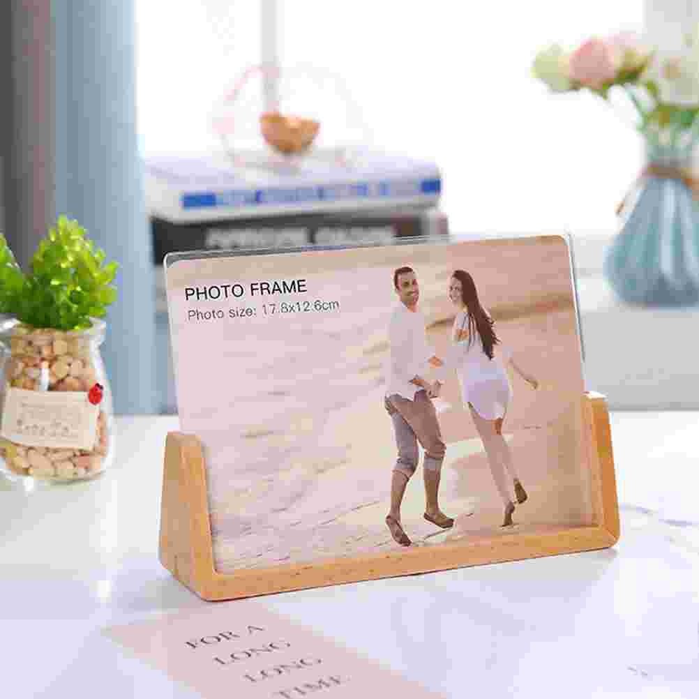 1pc Photo Frame Stylish Strong Wood Photo Frame Photo Display Frame for Home