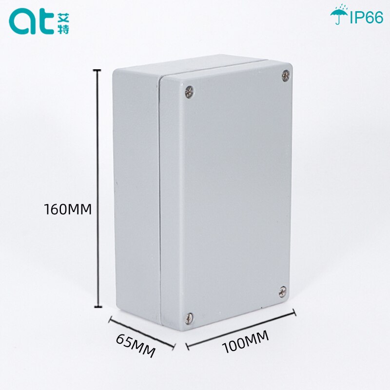 Aluminum IP66 Outdoor Waterproof Electrical Enclosure Cable Junction Box Wire Connection Box Die casting Metal Enclosure Case: 160x100x65