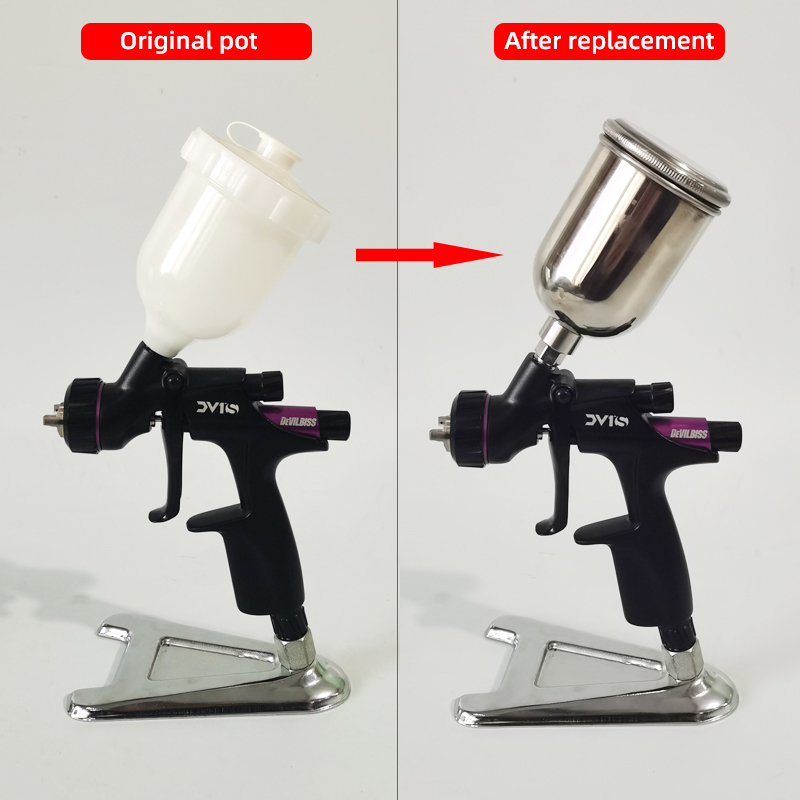 Suitable For Devilbiss Small Spray Gun Pot 125ml Stainless Steel Car Touch Up Paint Spray Gun Accessories