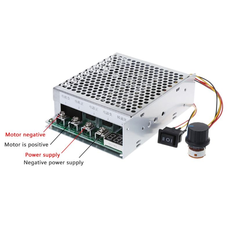 Dc 10-55v 100a moottorin nopeudensäädin käännettävä pwm -ohjaus eteen/taakse