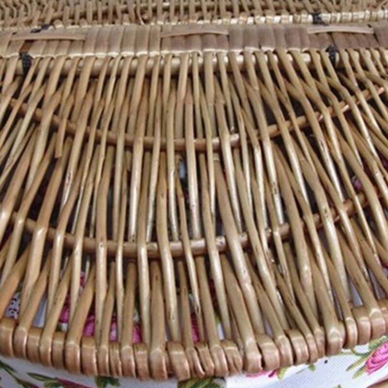 Wicker Storage Basket Wicker Picnic Blue Dirty Clothes Storage Basket Wicker Picnic Basket with Lid Shopping Basket