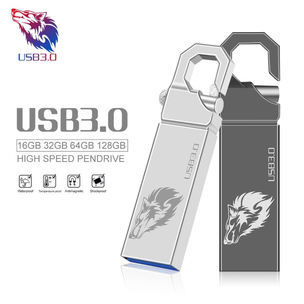 Pen Drive Metal Usb Flash Drive 2.0 Keychain Flash Disk 4G 8G 16G Flash Memory 32GB 64G 128GB 256GB Pendrive Memory Stick U Disk