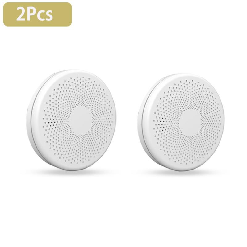 WiFi Smart Smoke Detector Home Fire Smoke Sound And Light Alarm Sensor Fire Protection Security System Firefighters Smart Home: 2pcs