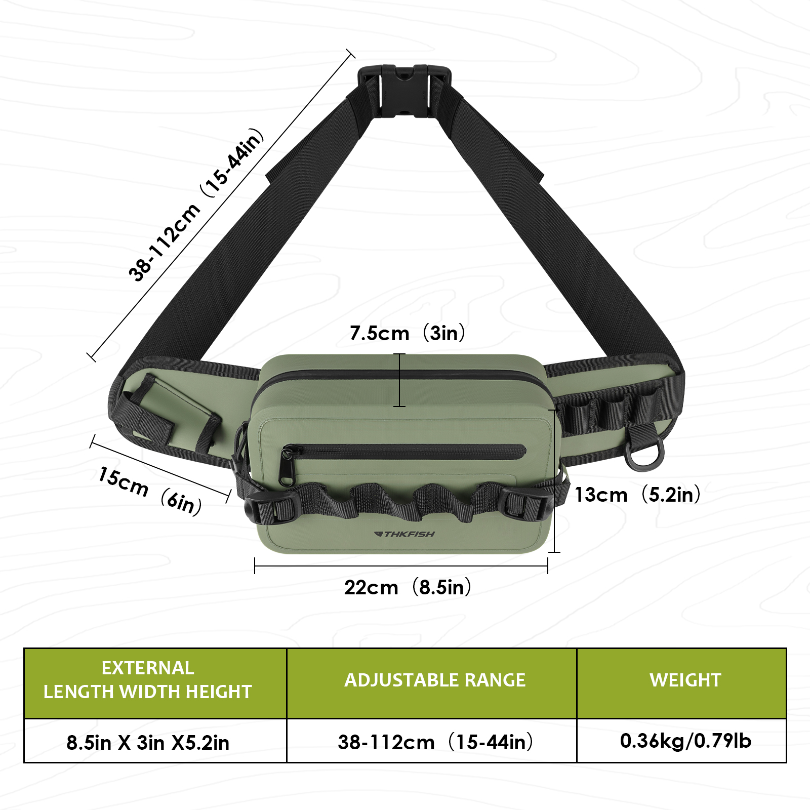 Bolsa de pesca verde multifuncional, bolsas para aparejos de pesca, almacenamiento de señuelos de peces, riñonera, bolsa para caña de pescar, mochila negra impermeable