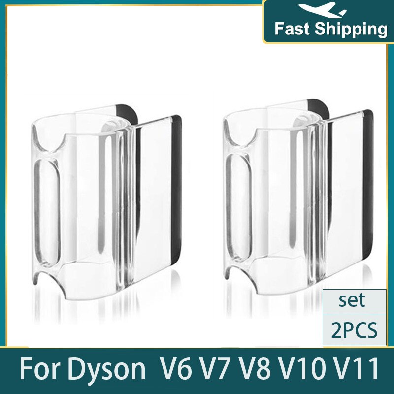 For Dyson V7 V8 V10 V11 Vacuum Cleaner Transparent Suction Head Clip Replacement Storage Holder Bracket Clip: 2pcs