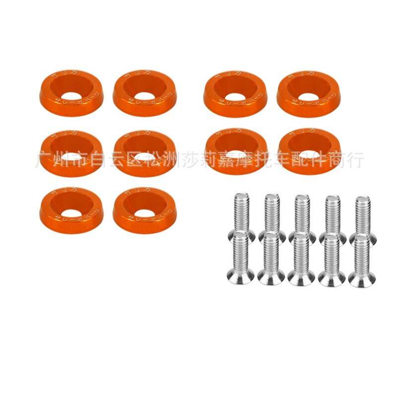 Moto tuercas 6MM moto tornillos para kawasaki honda suzuki benelli vespa yamaha harley softail tornillo accesorios de la motocicleta: Naranja