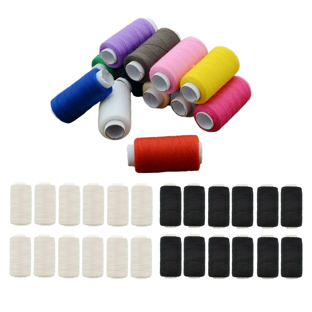 12 Spools Rainbow Polyester Sewing Thread Kit Set Ideal for Quilting Stitching/Hand Sewing/Machine Sewing