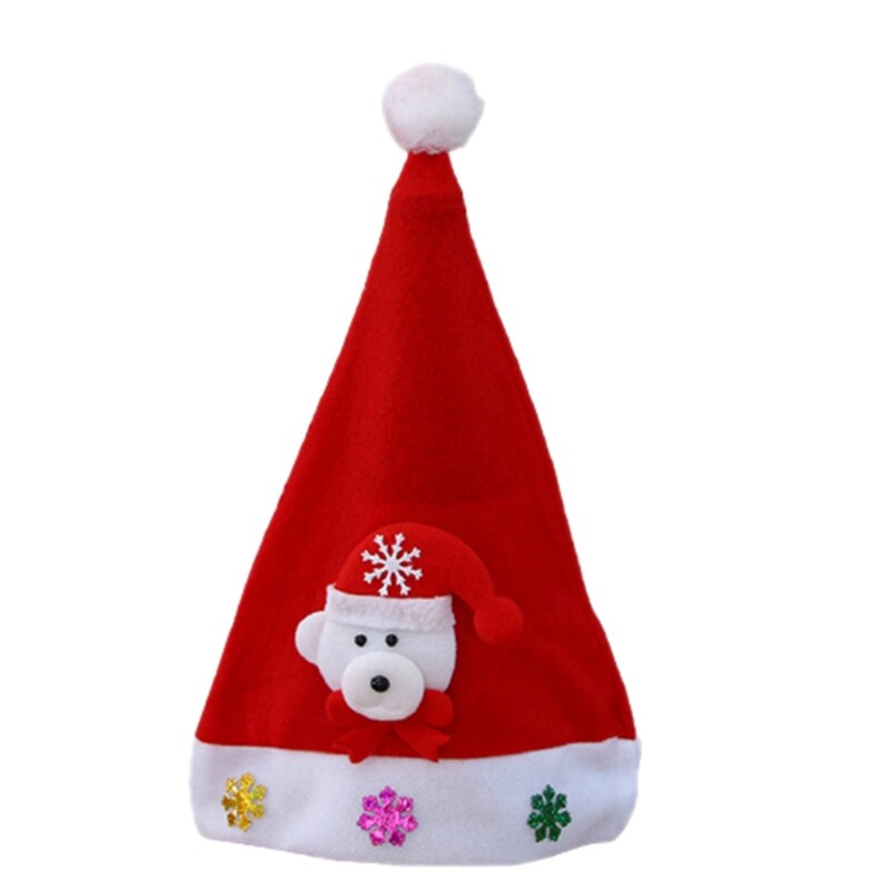 Kostuum Partij Rode Hoed Cap Kids Kind Kerst Xmas Party Leuke Cap Jaar Decor: Light Grey