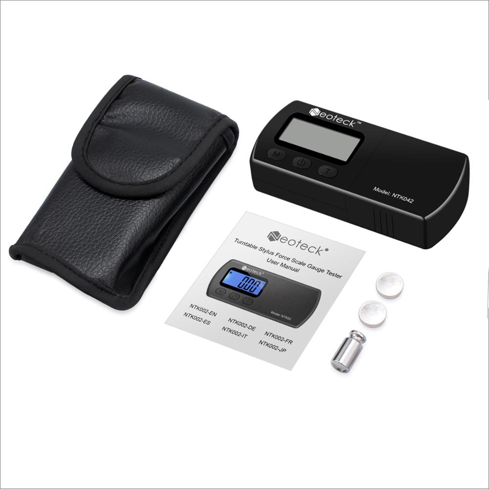 Neoteck Digitale Giradischi stilo Forza Bilancia tester del Calibro del tester per Braccio Cartuccia Phono 0.01g con Peso di Calibrazione Bilancia Calibro