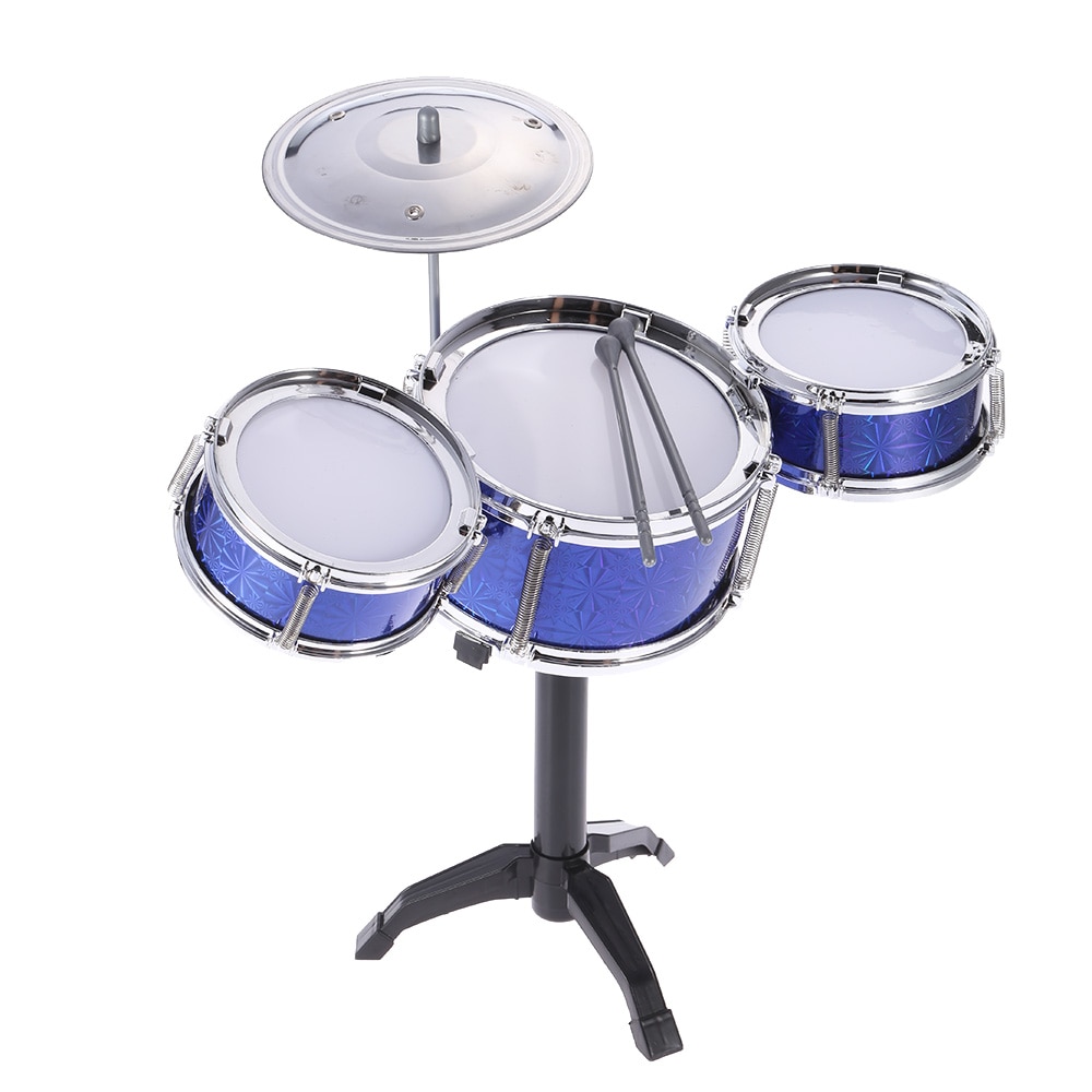 Desktop Drum Set 3 Drums Kinderen Kids Drum Set Muziekinstrument Speelgoed met Kleine Cimbaal Drum Sticks