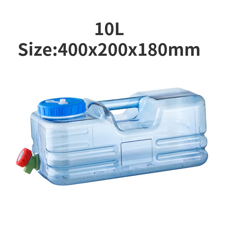 5.5L/10L Capacity Outdoor Water Bucket Portable Driving Wateater Bucket Portable Tank Container with Faucet for Camping: 10L