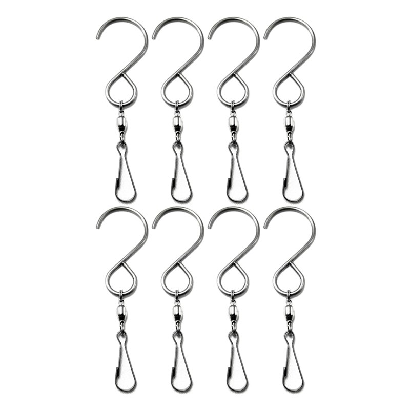 10 Pack Swivel Hooks Clips, S Hooks Smooth Spinning, for Hanging Wind Spinners Wind Chimes Crystal Twisters Party Supply Rotatin: Default Title