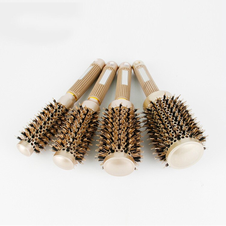 Peigne à cheveux rond en céramique et fer à friser, brosse magique pour coiffure, 1 pièces