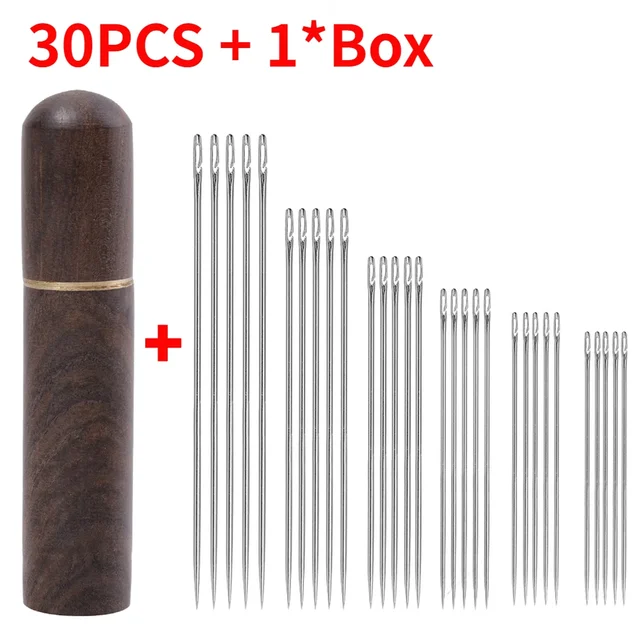 30 sztuk ślepa igła robić szycia osoby w podeszłym wieku ze stali nierdzewnej szybka automatyczna igła samonawlekająca szpilki robić szycia DIY dziurkacz nawlekacz igły: Ciemnoszary