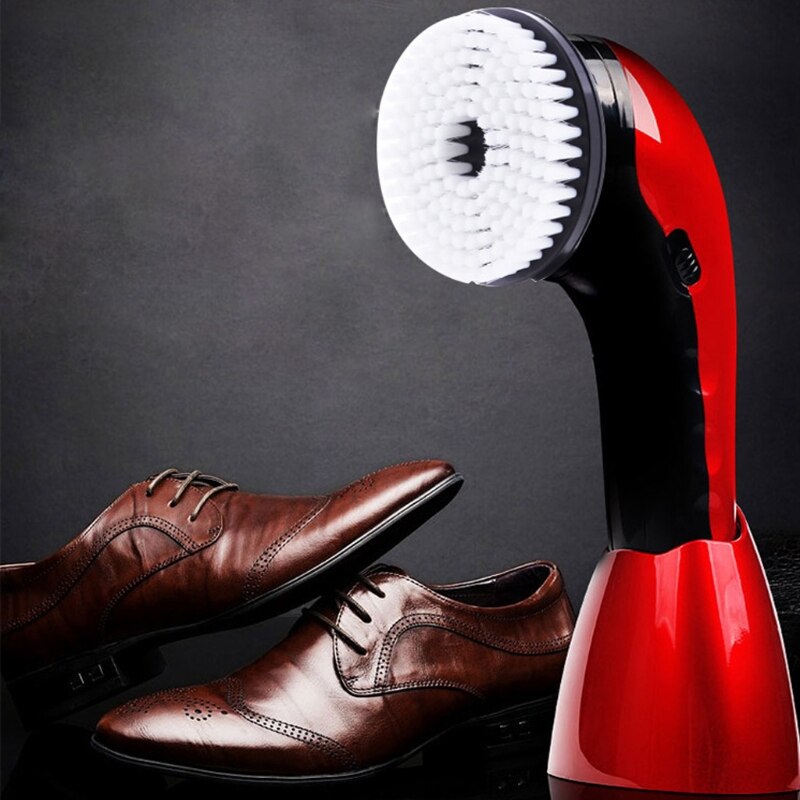 SKYMEN Portable Handheld Automatic Electric Shoe Brush Shine Polisher 2 Ways Power Supply