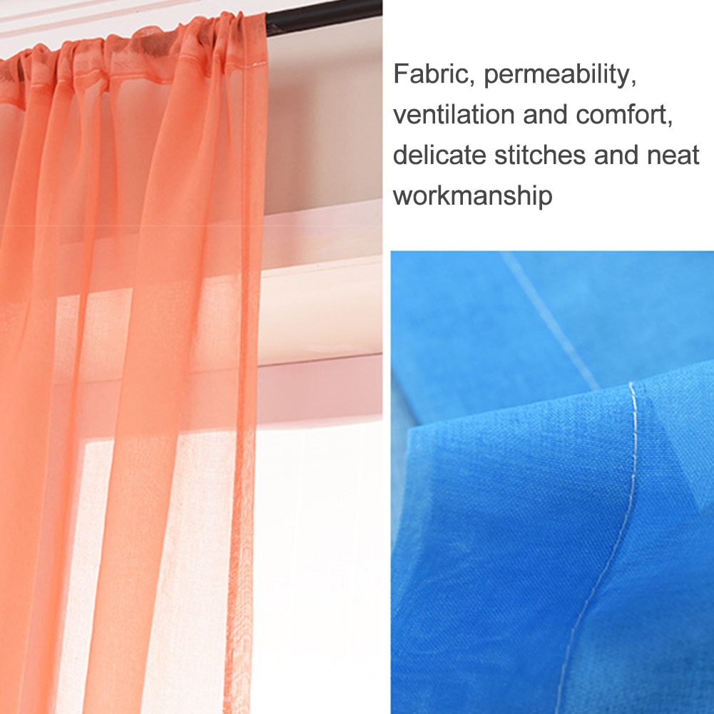 Tulle intimité cuisine dégradé couleur Voile panneau chambre Ombre drapé fenêtre rideau salon café lumière filtrage romantique