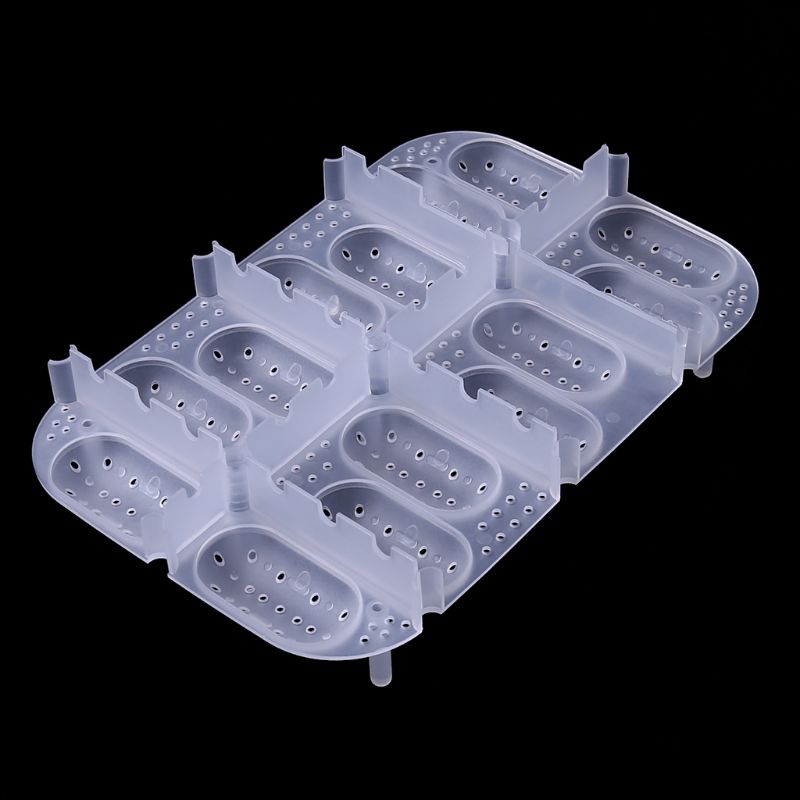 Incubateur d&#39;œufs de reptiles à 14 fentes, couvercle Transparent pour lézard, serpent Gecko, couveuse d&#39;œufs, boîte d&#39;éclosion, plateau en plastique