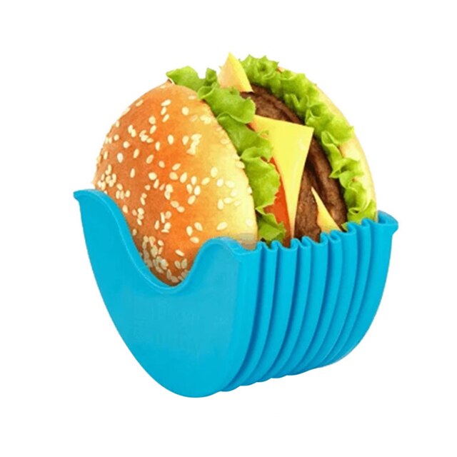 Sandwich Lunch Box Hamburger Fixed Rack Holder Storage Kitchen Organizer Food Burger Silicone Donuts Storage Case Container: 4