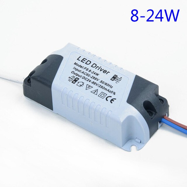 LED Driver 280mA 8W 12W 15W 18W 24W LED Power Supply Unit Lighting Transformers For DIY Panel Lamp Driver AC90-265V: 8 24W