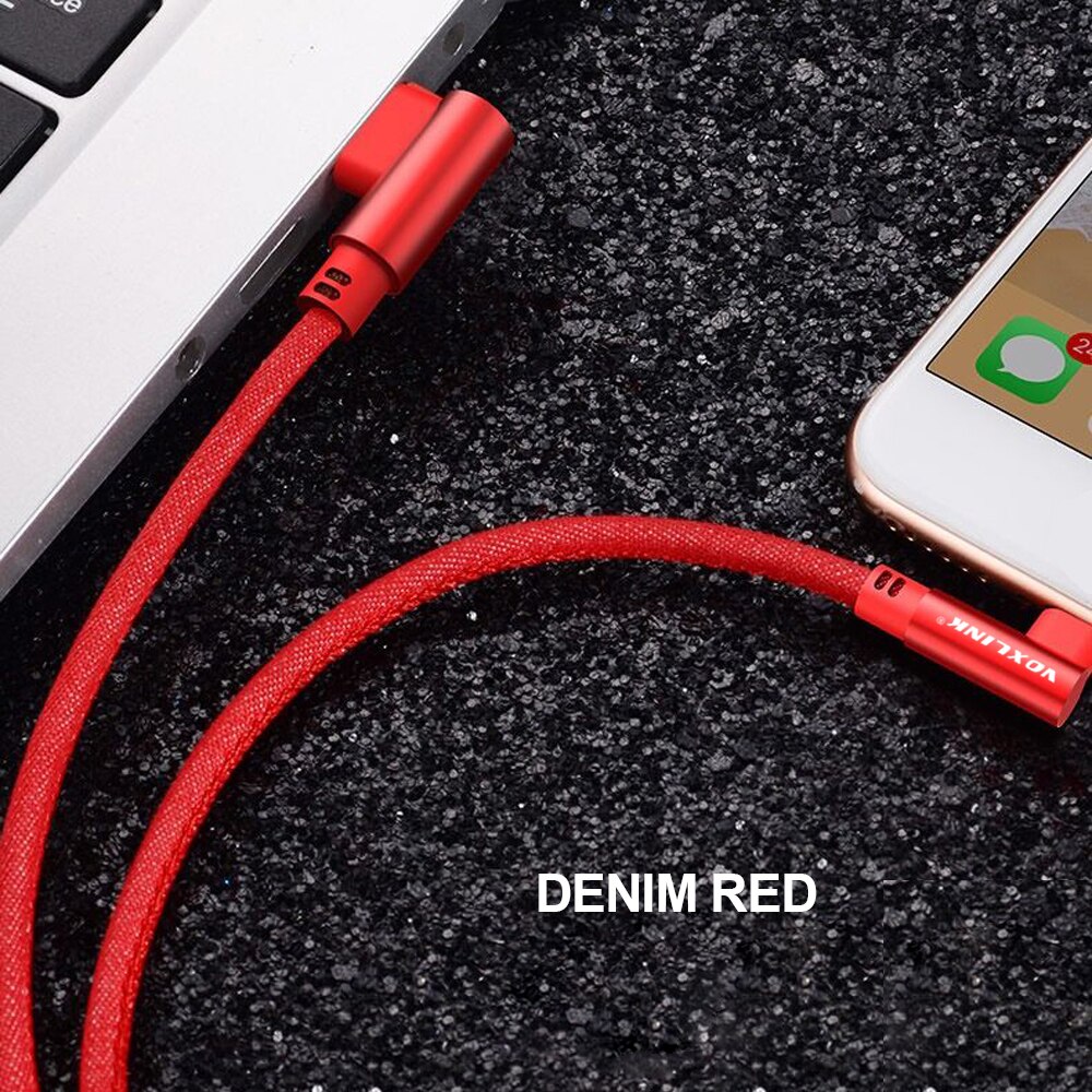 VOXLINK USB Type C 90 Graden Snel Opladen usb c kabel Type-c data Cord Charger usb-c voor Samsung S8 S9 Note 9 8 Xiaomi mi8 mi6