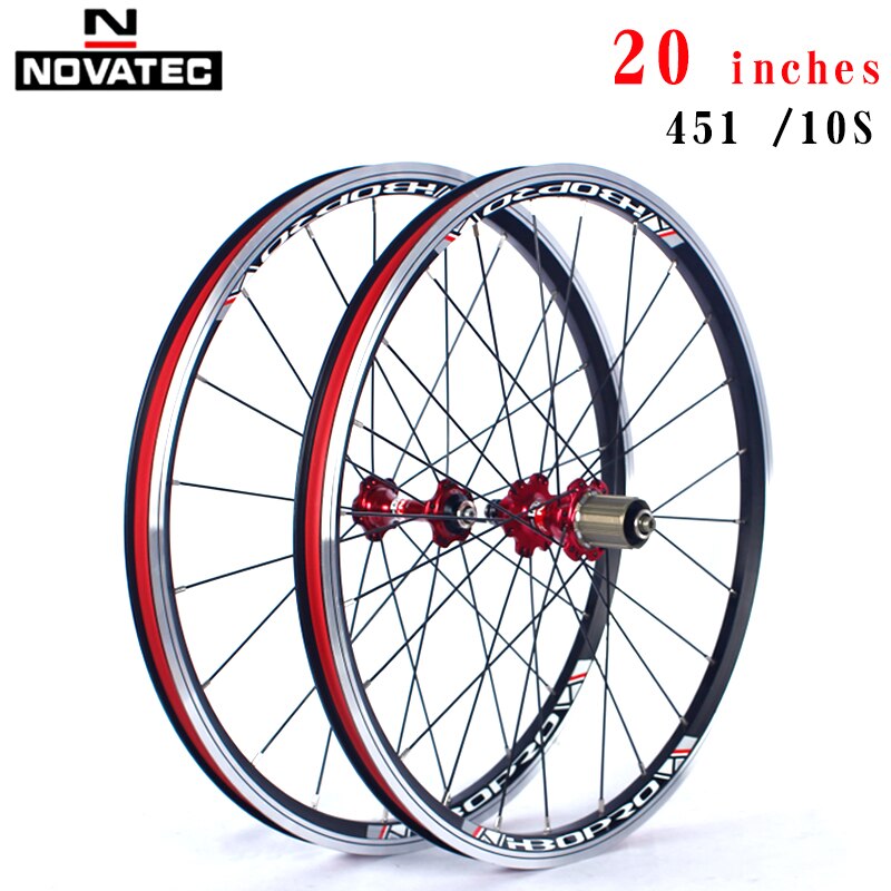 Juego de ruedas de bicicleta de 20 pulgadas Novatec A271/F372SB V, freno 451 406, 4 rodamientos, 7-11 velocidades, 20 24H, ruedas plegables de aleación de aluminio con QR