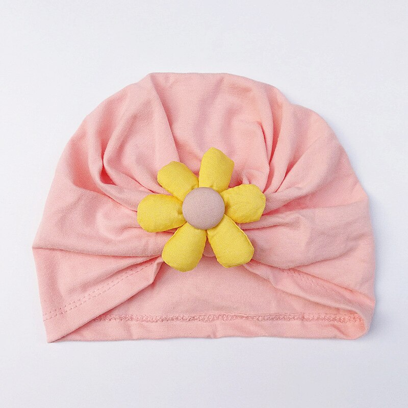 Lovely Flowers Baby Hat Turban Cotton Baby Girls Hat Soft Newborn Infant Cap Headwrap Headwrap: style 02