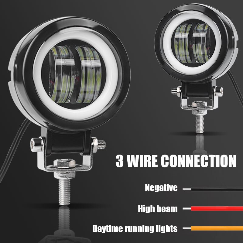 3 &quot; 7d led arbejdslys 20w kørelygter tågelygte kørelys hvid 6000k til biler motorcykel atv suv 12v 24v