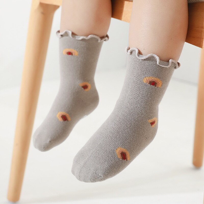 Toddlers Girls Frilly Socks Baby Ankle Sock Children Anti Slip Infant Floor Sock P31B