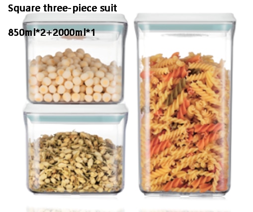 Airtight Food Storage Containers with One Key Press to Seal Lids Waterproof and stackable Suitable for storing flour, nuts, etc.: 7