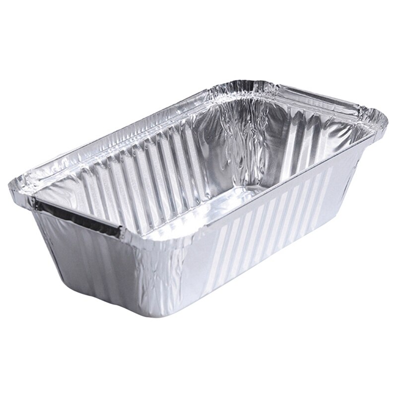 20 stk aluminiumsfolie brødbakker rektangulær engangs toastbakke bagning grill kageform 630ml engangsforme
