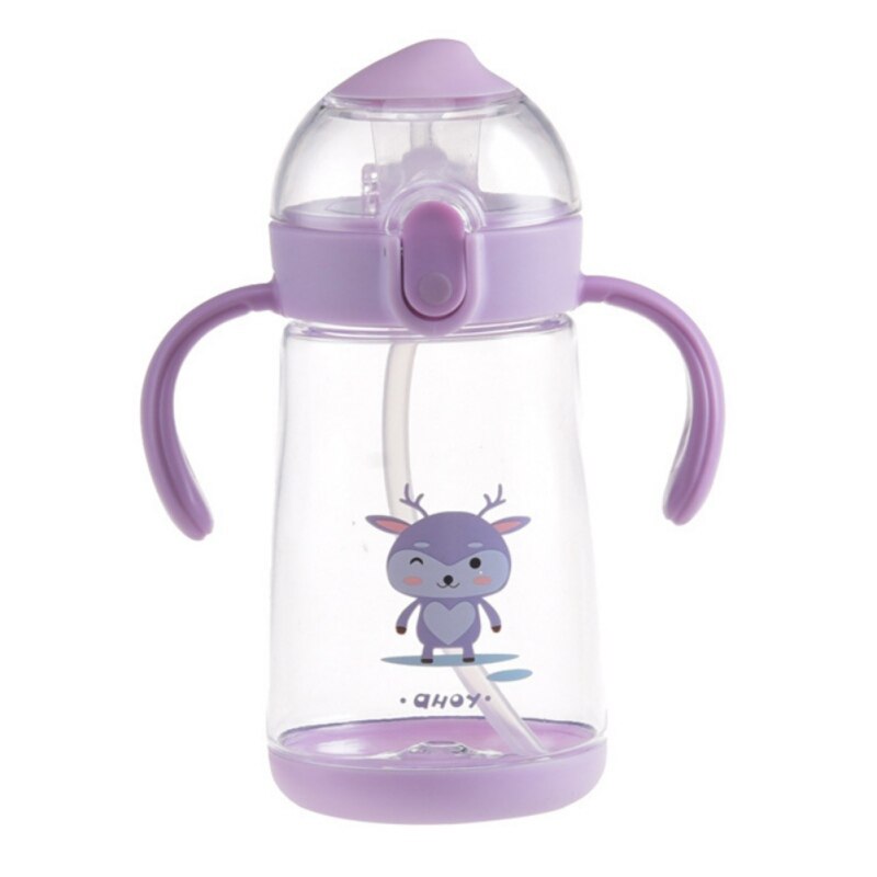 Babys drikkekop baby drikkekop halm kop studenterrem drikkekop 380ml bpa gratis: Az