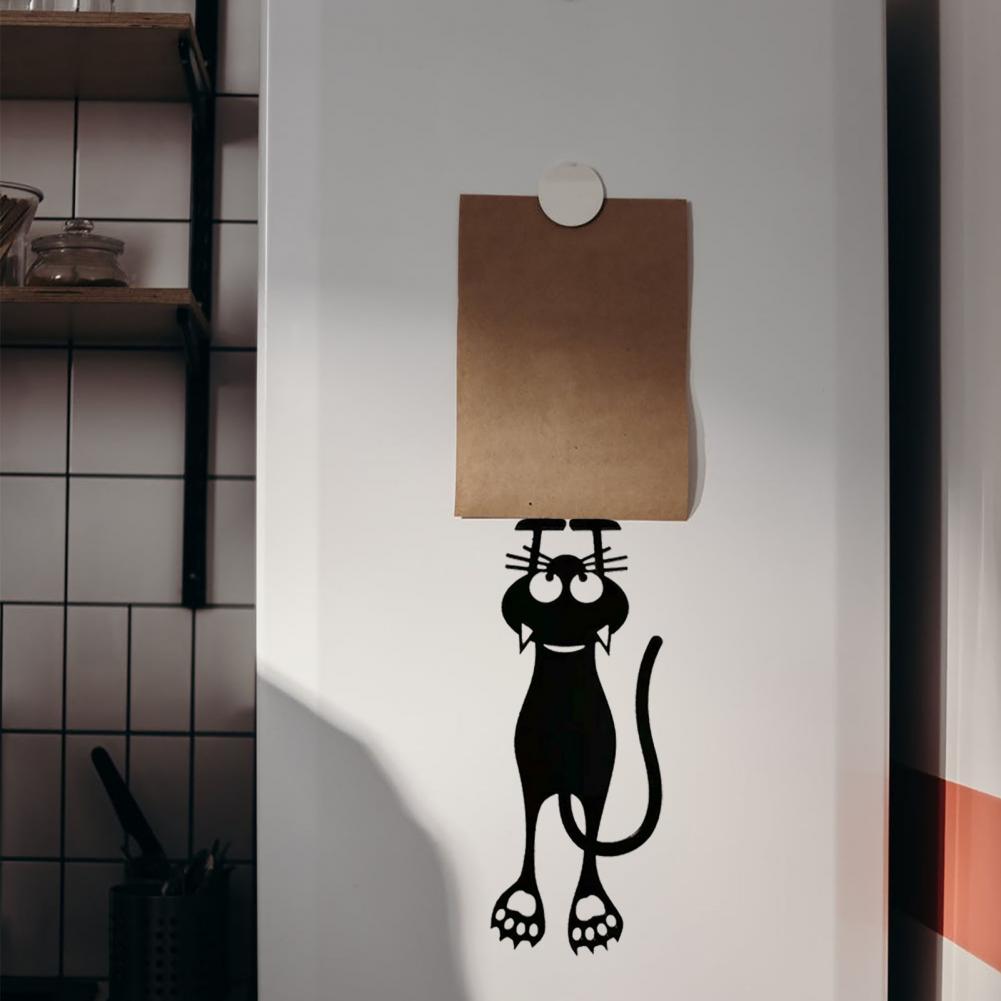 Cartoon cat climbing Wall edge Wall Sticker home decoration for kids rooms Mural Art Decals animals door stickers wallpaper