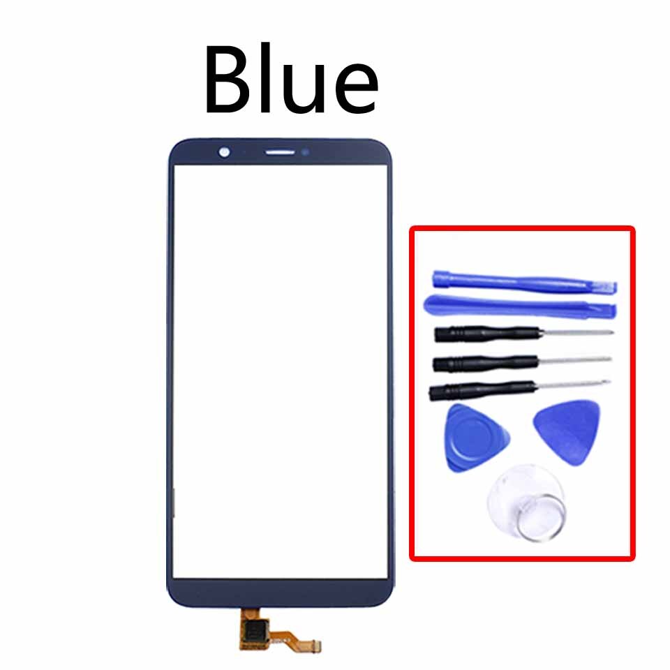 Touchscreen For Huawei P Smart FIG-LX1 FIG-LX2 FIG-LX3 FIG-LA1 Touch Screen Digitizer Panel Front Glass Sensor: Blue-With tool