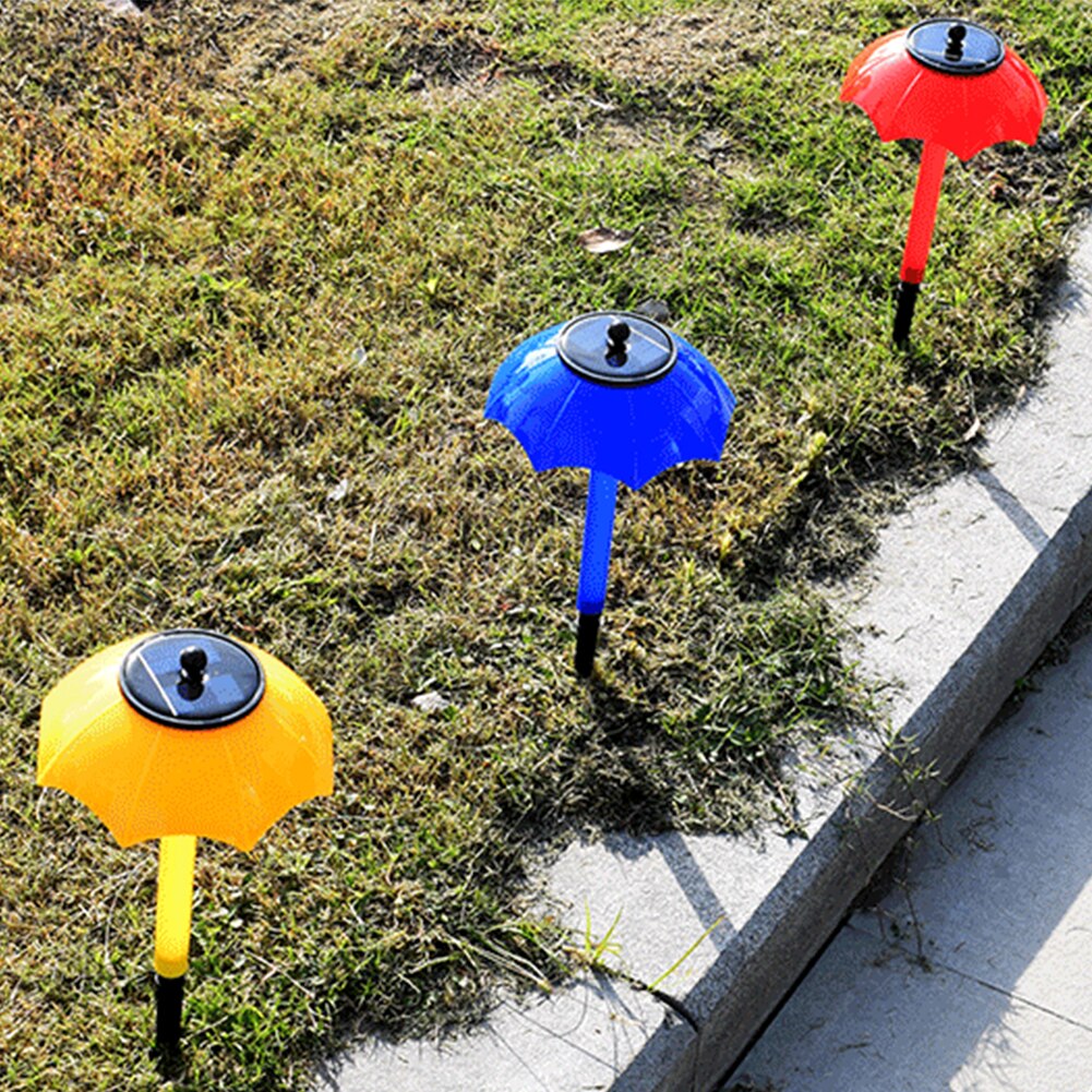 2 stk ledet sollys udendørs vandtæt haveplænelampe let installationslampe til husstands udendørs dekoration