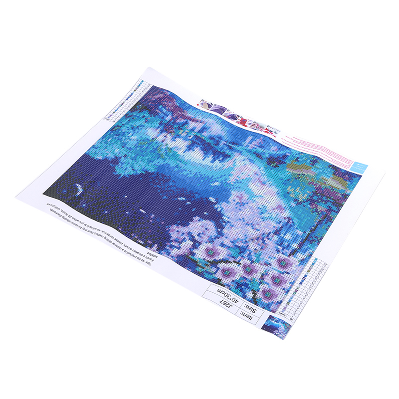 Full Square Diamond Painting Spring DIY 3d Diamond Mosaic Peach Tree Full Round Diamond Embroidery Cross Stitch Pink Flowers