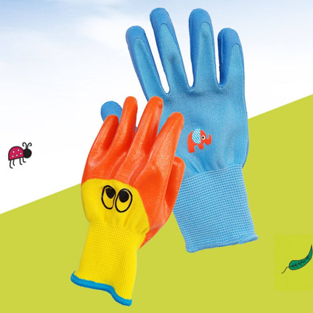 Guantes de protección para niños, Protector antimordeduras para jardín, recoger conchas marinas