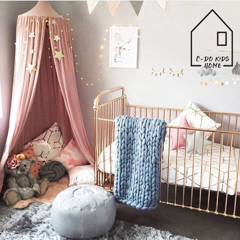 Enfants jouer maison tente enfants jouet tente tipi ronde princesse auvent coton berceau suspendu filet dôme bébé enfants chambre décor