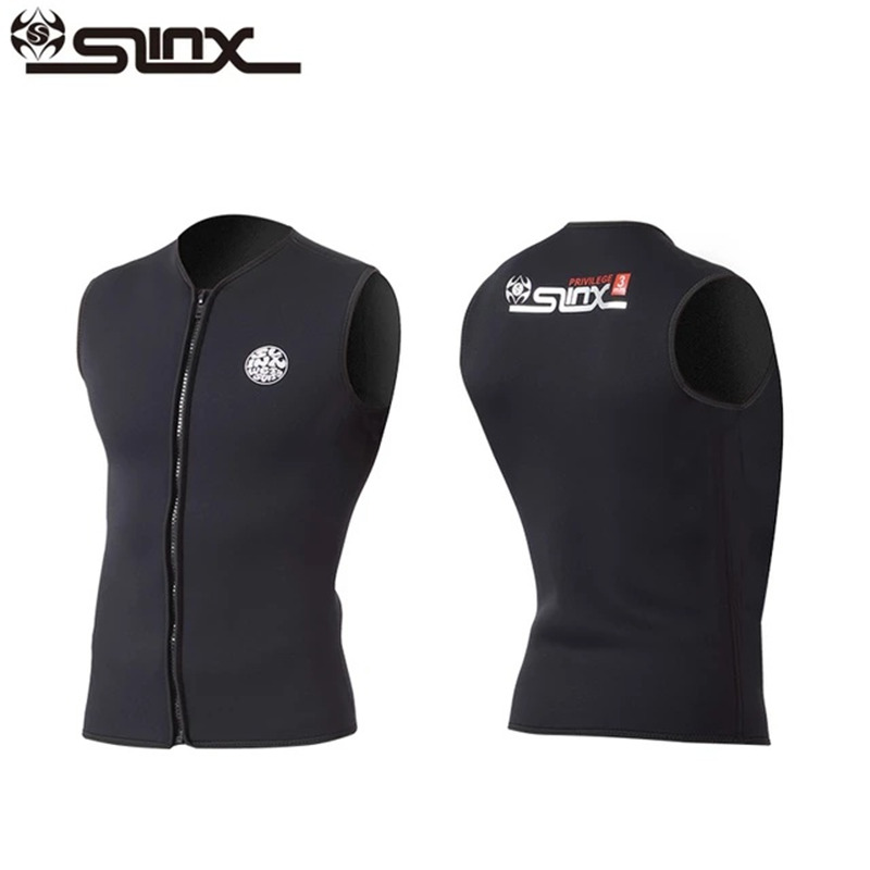 Muta da 3mm uomo donna gilet da sub in Neoprene pantaloncini pesi SLINX senza maniche Scuba costume da bagno Surf pesca kayak gilet