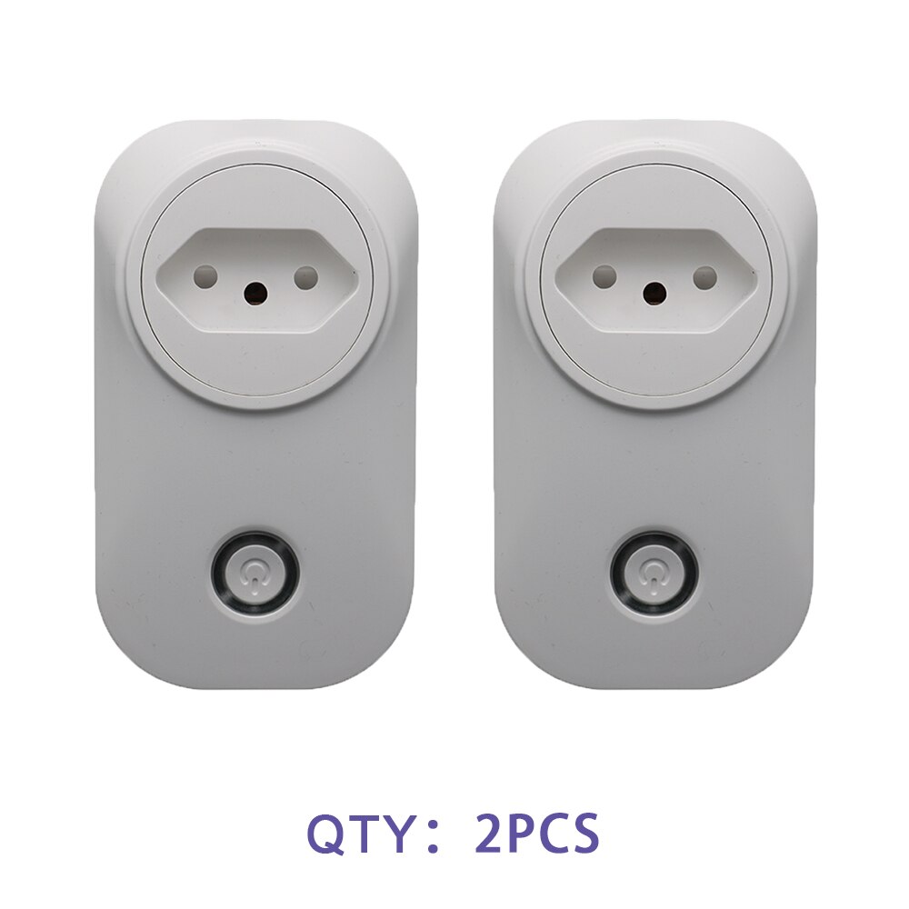 10A CH Smart WiFi Plug Remote Voice Control Power Monitor Socket Outlet Adaptor Timing work with Alexa Google Home Tuya: CH 2pcs