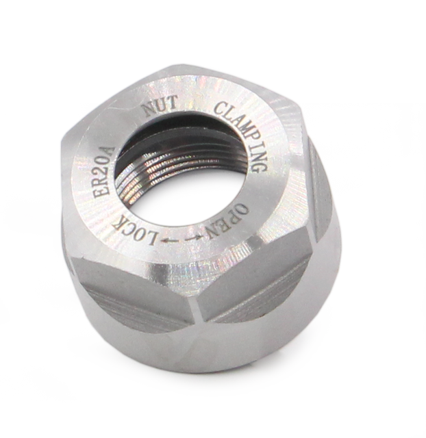 ER20-A Spanmoer Voor Cnc Graveren Spindel Motor Zwart/Zilver Spantang Collet Moer: A Silver Normal Nut