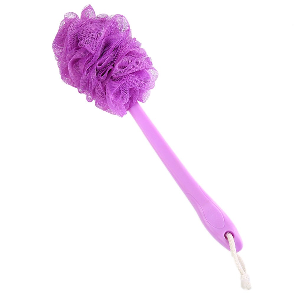 Long Handle Bath Netted Brush Hanging Soft Mesh Sponge Back Body Hanging Shower Scrubber Loofah