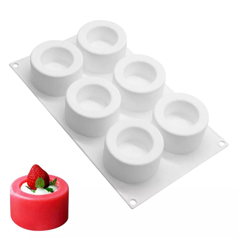 Molde cóncavo de silicona para hacer pasteles, herramienta de cocina para hornear, 6 eslabones: Default Title