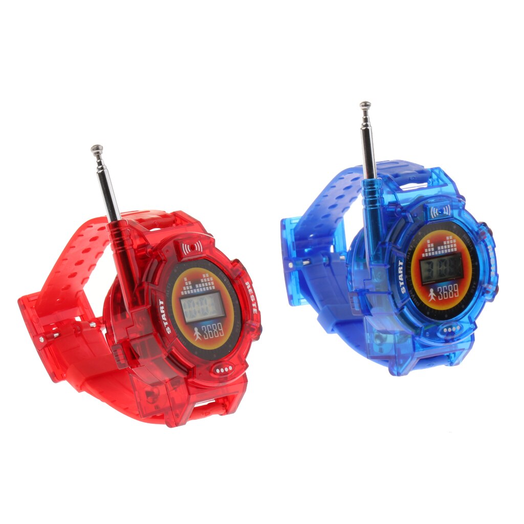 2 uds. De juguetes electrónicos, reloj de pulsera, Radio bidireccional, Walkie Talkie, juego al aire libre