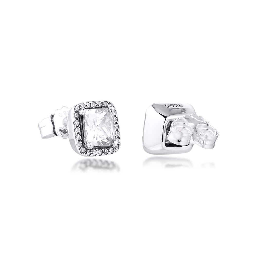 100% Authentieke 925 Sterling Zilver Tijdloze Elegantie Stud Oorbellen Voor Vrouwen Zilveren Oorbellen Fijne Sieraden Brincos Berloques