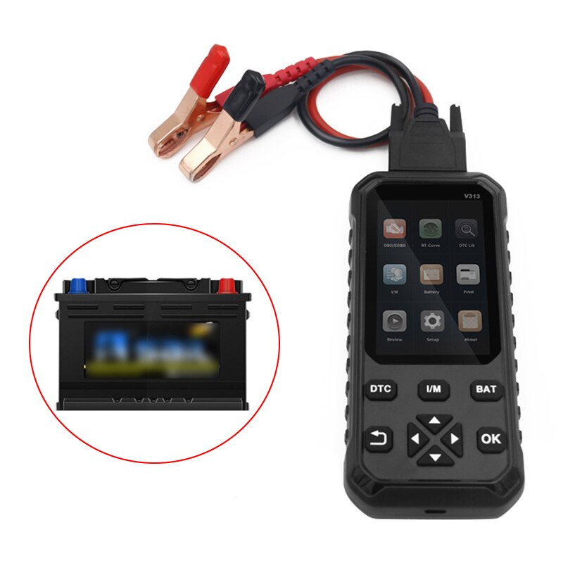 OBD2 Scanner Batterij Tester 2-In-1 Diagnostic Tool Met Opbergtas, Obd Ii Code Reader, I/M En 12V Accu Systeem